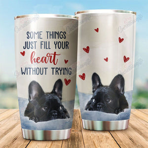 Tumbler Personalized Frenchie Xa0501076Cl Stainless Steel Tumbler Customize Name, Text, Number - Love Mine Gifts