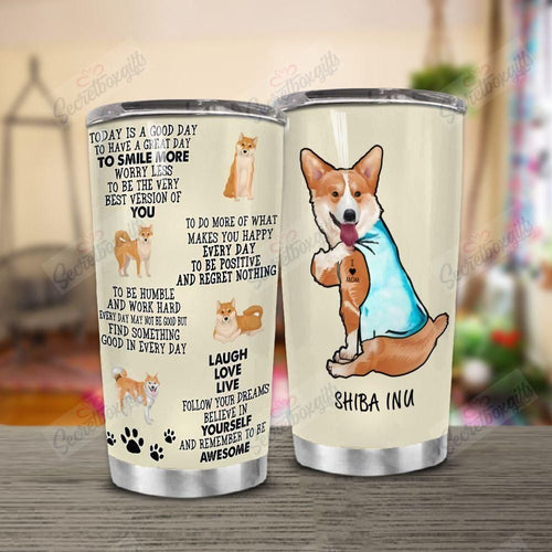 Tumbler Personalized Shiba Inu Four Seasons Yw0901317Cl Stainless Steel Tumbler Travel Customize Name, Text, Number, Image - Love Mine Gifts