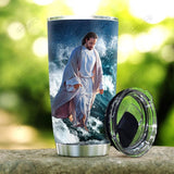 Tumbler Faith Jesus Walking On Water Personalized Kd2 Hrx1201003Z Stainless Steel Tumbler Travel Customize Name, Text, Number, Image - Love Mine Gifts
