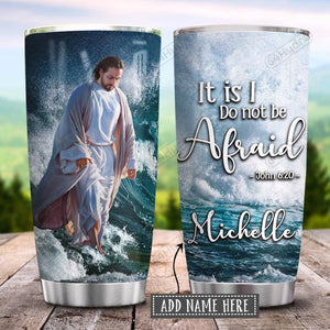 Tumbler Faith Jesus Walking On Water Personalized Kd2 Hrx1201003Z Stainless Steel Tumbler Travel Customize Name, Text, Number, Image - Love Mine Gifts