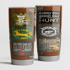 Tumbler Deer Hunting Funny Gift For Hunters Personalized Stainless Steel Tumbler Customize Name, Text, Number 20Oz - Love Mine Gifts