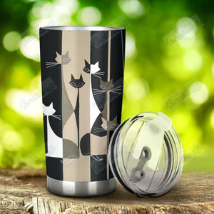 Tumbler Personalized Abstract Cats Art Yw2001472Cl Stainless Steel Tumbler Travel Customize Name, Text, Number, Image - Love Mine Gifts