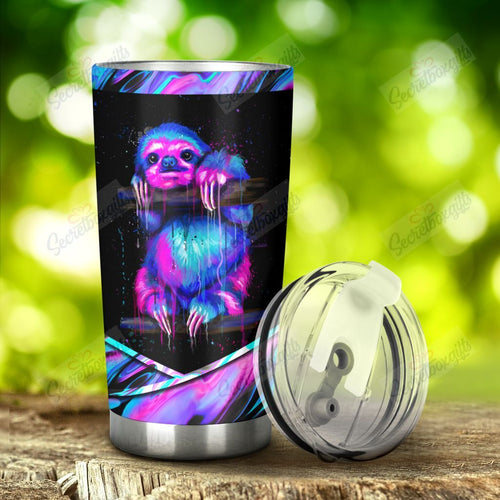 Tumbler Personalized Sloth Yw2101573Cl Stainless Steel Tumbler Travel Customize Name, Text, Number, Image - Love Mine Gifts