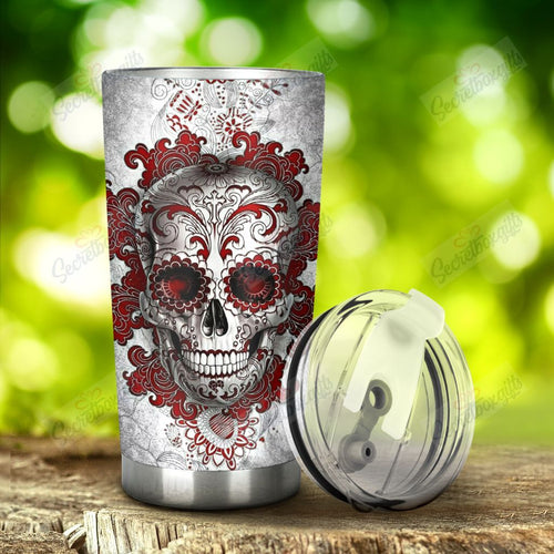 Tumbler Personalized Skull Abstract Yw2101555Cl Stainless Steel Tumbler Travel Customize Name, Text, Number, Image - Love Mine Gifts