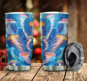 Tumbler Personalized Jellyfish Xa2701172Cl Stainless Steel Tumbler Travel Customize Name, Text, Number, Image - Love Mine Gifts