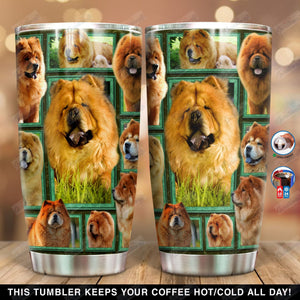 Tumbler Personalized Chow Chow Cute Ni0102004Yl Stainless Steel Tumbler Travel Customize Name, Text, Number, Image - Love Mine Gifts