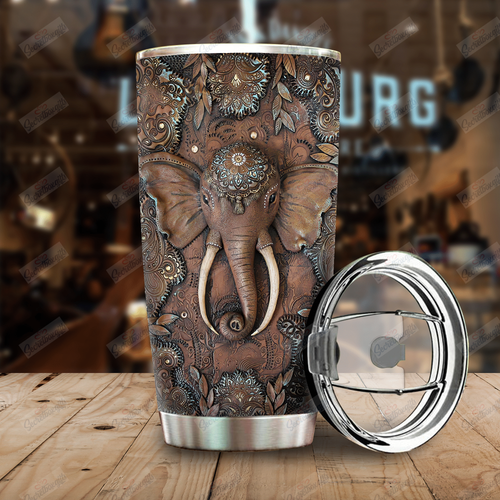 Tumbler Personalized Elephant Xa0102022Cl Stainless Steel Tumbler Travel Customize Name, Text, Number, Image - Love Mine Gifts