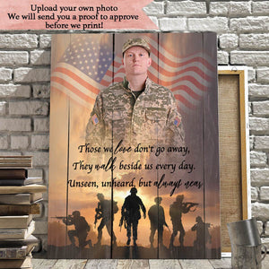 Poster - Canvas Custom Design Military Memorial Custom, Memorial, Product Type, Upload Photo, Birthday, Christmas,Family,To My Friend, To My Son, To My Father, To My Mother, To My Wife, To My Husband Personalized Canvas, Poster Custom Design Wall Art - Love Mine Gifts