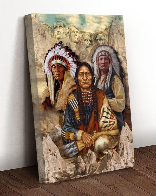 Poster - Canvas Indigenous Man Native American, Birthday, Christmas,Family,To My Friend, To My Son, To My Father, To My Mother, To My Wife, To My Husband Personalized Canvas, Poster Custom Design Wall Art - Love Mine Gifts
