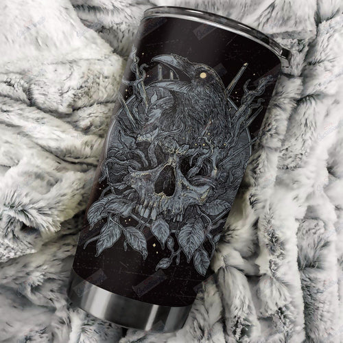 Tumbler Personalized Skull Xa2002105Cl Stainless Steel Tumbler Customize Name, Text, Number - Love Mine Gifts