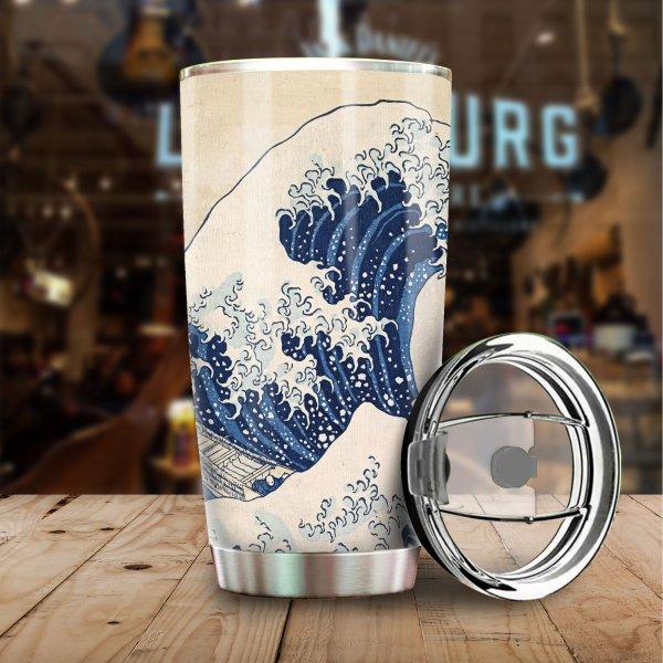 Great Wave Japan Style Stainless Steel Skinny Tumbler Bulk, Double