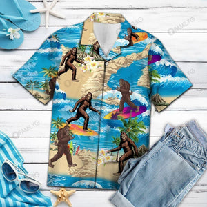 Hawaiian Shirt Bigfoot Summer Vacation Multicolor Awesome Design - Bigfoot Hawaiian Shirt Summer Hawaiian for Men, Women, Couple - Love Mine Gifts