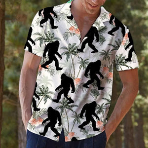 Hawaiian Shirt Bigfoot Tropical Vintage Multicolor Amazing Design - Bigfoot Hawaiian Shirt Summer Hawaiian for Men, Women, Couple - Love Mine Gifts