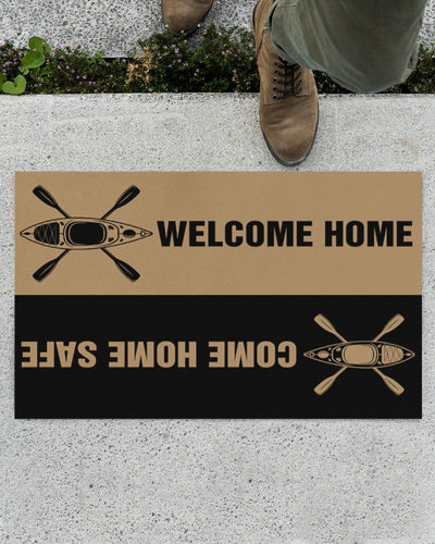 Doormat Personalized Name Family House Welcome Home Come Home Safe Kayaking Indoor And Outdoor Doormat Warm House Gift Welcome Mat Gift For Kayaking Lovers - Love Mine Gifts