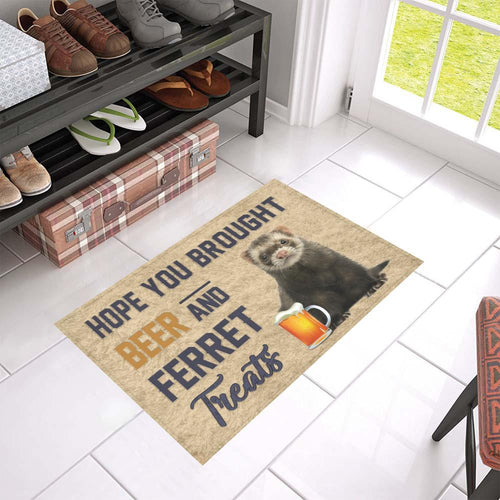 Doormat Personalized Name Family House Hope You Brought Beer And Ferret Treats Doormat Welcome Mat Housewarming Gift Home Decor Funny Doormat Best Gift Idea For Family Birthday Gift - Love Mine Gifts