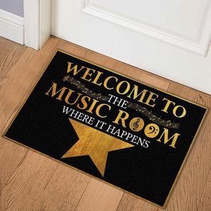 Doormat Personalized Name Family House Welcome To The Music Room Where It Happens Doormat Welcome Mat Housewarming Gift Home Decor Farmhouse Funny Doormat Gift Idea For Music Lovers - Love Mine Gifts