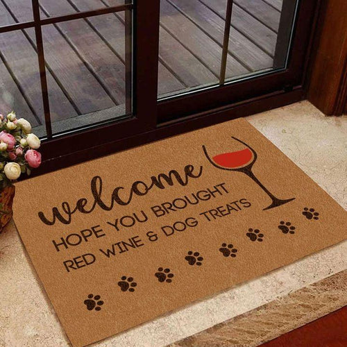 Doormat Personalized Name Family House Welcome Hope You Brought Red Wine Doormat Indoor And Outdoor Mat Entrance Rug Sweet Home Decor Housewarming Gift Gift For Friend Family Stem Feminist - Love Mine Gifts