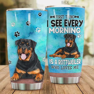 Tumbler Premium Rottweiler Shepherd Stainless Steel Tumbler Personalized Name, Text, Number, Image Travel Coffee Mug - Love Mine Gifts