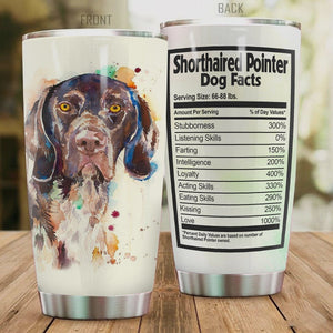 Tumbler Premium Shorthaierd Pointer Stainless Steel Tumbler Personalized Name, Text, Number, Image Travel Coffee Mug - Love Mine Gifts