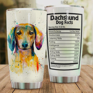 Tumbler Premium Dachsund Stainless Steel Tumbler Personalized Name, Text, Number, Image Travel Coffee Mug - Love Mine Gifts