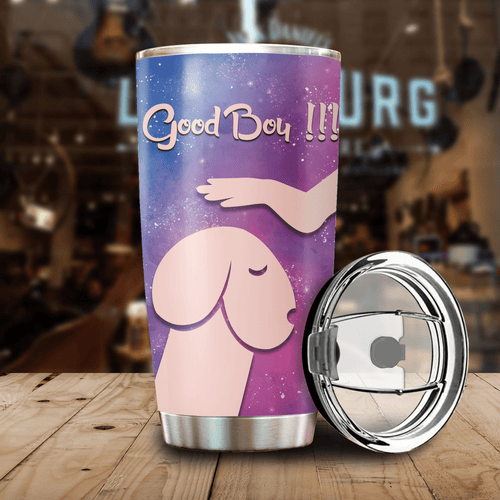 Tumbler Premium Good Boy And Loves Dogs Personalized Stainless Steel Tumbler Personalized Name, Text, Number, Image Travel Coffee Mug - Love Mine Gifts