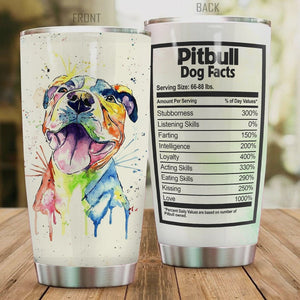 Tumbler Premium Pitbull Stainless Steel Tumbler Personalized Name, Text, Number, Image Travel Coffee Mug - Love Mine Gifts