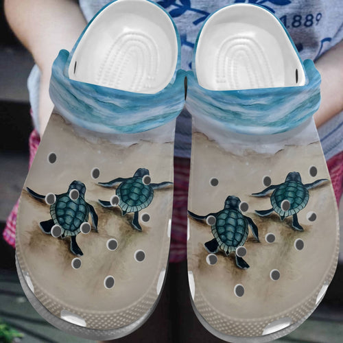 Clog Turtle Friends To The Sea Clog Personalize Name, Text Friends - Love Mine Gifts