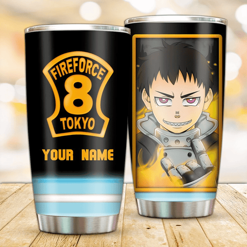 Tumbler Personalized Fire Force Tumbler Personalized Name, Text, Number, Image Travel Coffee Mug - Love Mine Gifts