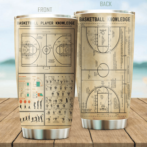 Tumbler Basketball Steel Tumbler Personalized Name, Text, Number, Image Travel Coffee Mug - Love Mine Gifts