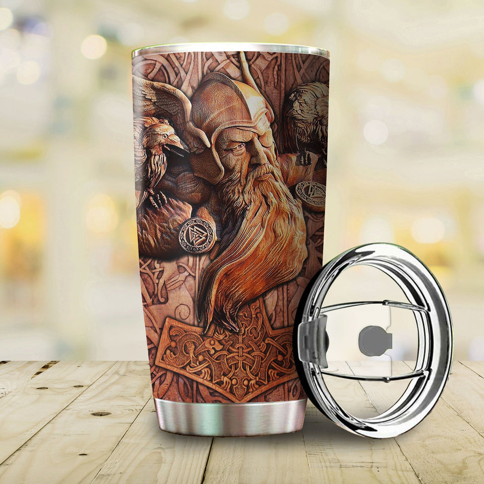 Tumbler Viking Stainless Steel Tumbler Personalized Name, Text, Number, Image Travel Coffee Mug - Love Mine Gifts