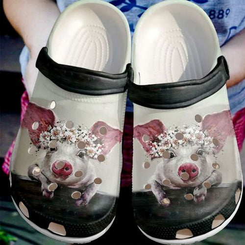 Pig Floral Sku 1838 Custom Sneakers Name Shoes Personalized Clogs