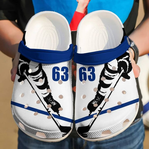 Hockey Player Custom Number Shoes Personalized Clogs