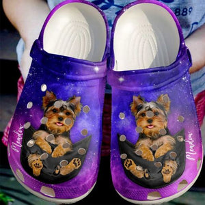 Yorkshire Terrier Yorkie Pocket Galaxy Sku 2768 Name Shoes Personalized Clogs