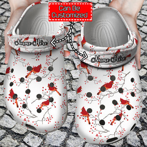 Bird - Cardinal Birds Pattern Unisex Birthday Gifts Shoes Personalized Clogs