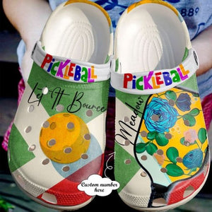 Pickle Ball Let It Bounce Sku 1817 Custom Sneakers Name Shoes Personalized Clogs