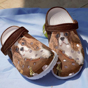 Cavalier King Charles Spaniel Whitesole Cavalier Zip Personalized Clogs