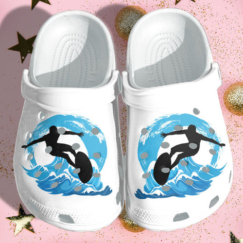 Surf Sport Beach Shoes For Men Women - Surf Wave Shoes Gifts Personalized Clogs