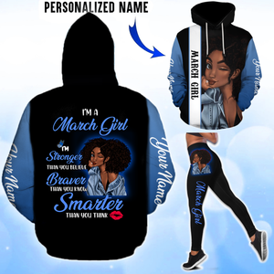  March Girl Customize Name Shirts For Women MHS