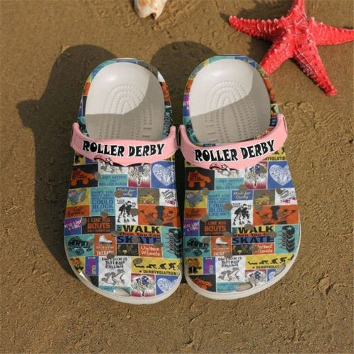 Roller Derby Girl Sku 2061 Sneakers Name  Personalized Clogs