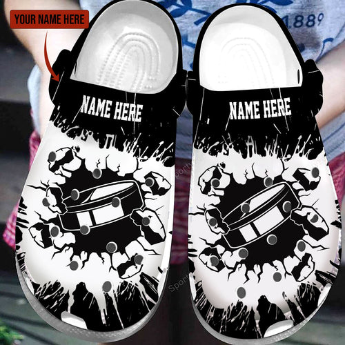 Hockey Smashing Custom Name Shoes #171221L Personalized Clogs