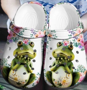 Frog Lovely Frog Personalized Clogs