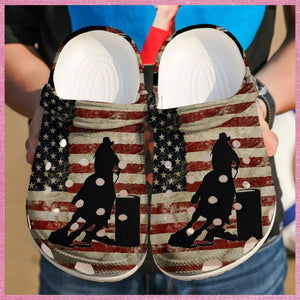 Barrel Racing Us Personalized Clogs