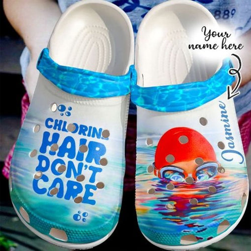 Swimming Chlorine Hair Don'T Care Sku 2469 Name Shoes Personalized Clogs