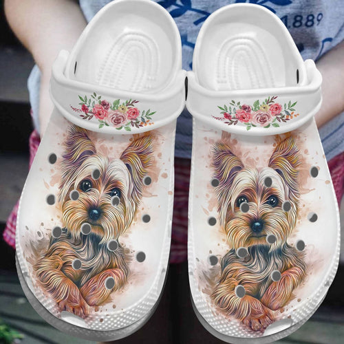 Yorkshire For Women Men Kid Print 3D Cute Yorkie Personalized Clogs