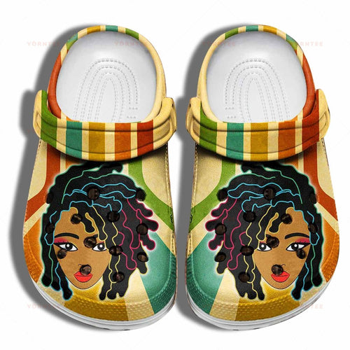 Black Girl Hair Juneteenth Shoes - Africa Culture Black Shoes Gifts Daughter Girls For Mens And Womens Personalized Clogs