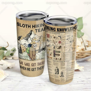 Tumbler Hiking Sloth Tb160996 Custom Personalized Stainless Steel Tumbler Customize Name, Text, Number - Love Mine Gifts