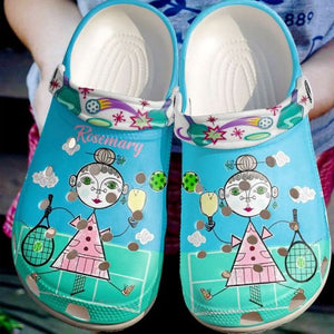 Pickle Ball And Tennis Lady Sku 1819 Custom Sneakers Name Shoes Personalized Clogs
