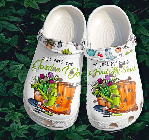 Garden Worker Shoes Nana Grandma - And Into The Garden I Go Shoes Gift Mom Mother Day Personalized Clogs