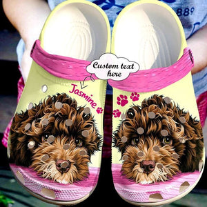 Labradoodle Fur Baby Sku 1533 Shoes Personalized Clogs