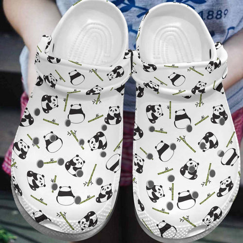  Panda, Fashion Style Print 3D Cute Panda Pattern F2 For Women, Men, Kid Personalized Clogs